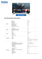 Haier 32" K800 HD Ready Android TV - FREE SHIPPING - Dolby Audio, 1366x768 Resolution, 3 HDMI Ports