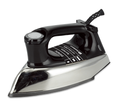 DWDI 1020 Black Dry Iron - FREE SHIPPING – 1000W, Non-Stick PTFE Soleplate, Smart Heating