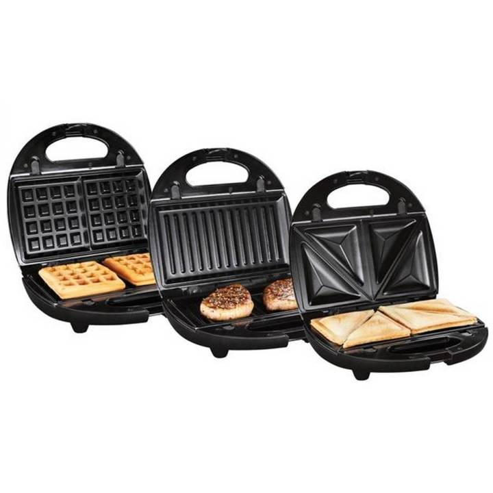 Tower 27031 Sandwich Maker – 3-in-1 Toast, Grill & Waffle Press