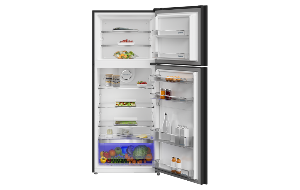 Dawlance 9140 Glass Door Refrigerator – 12 cu. ft. Inverter Refrigerator in Red & Burgundy