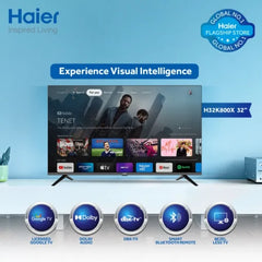 Haier 32" HD Ready Android TV 32-K800 – Google TV, Dolby Audio, 1366x768 Resolution, 3 HDMI Ports