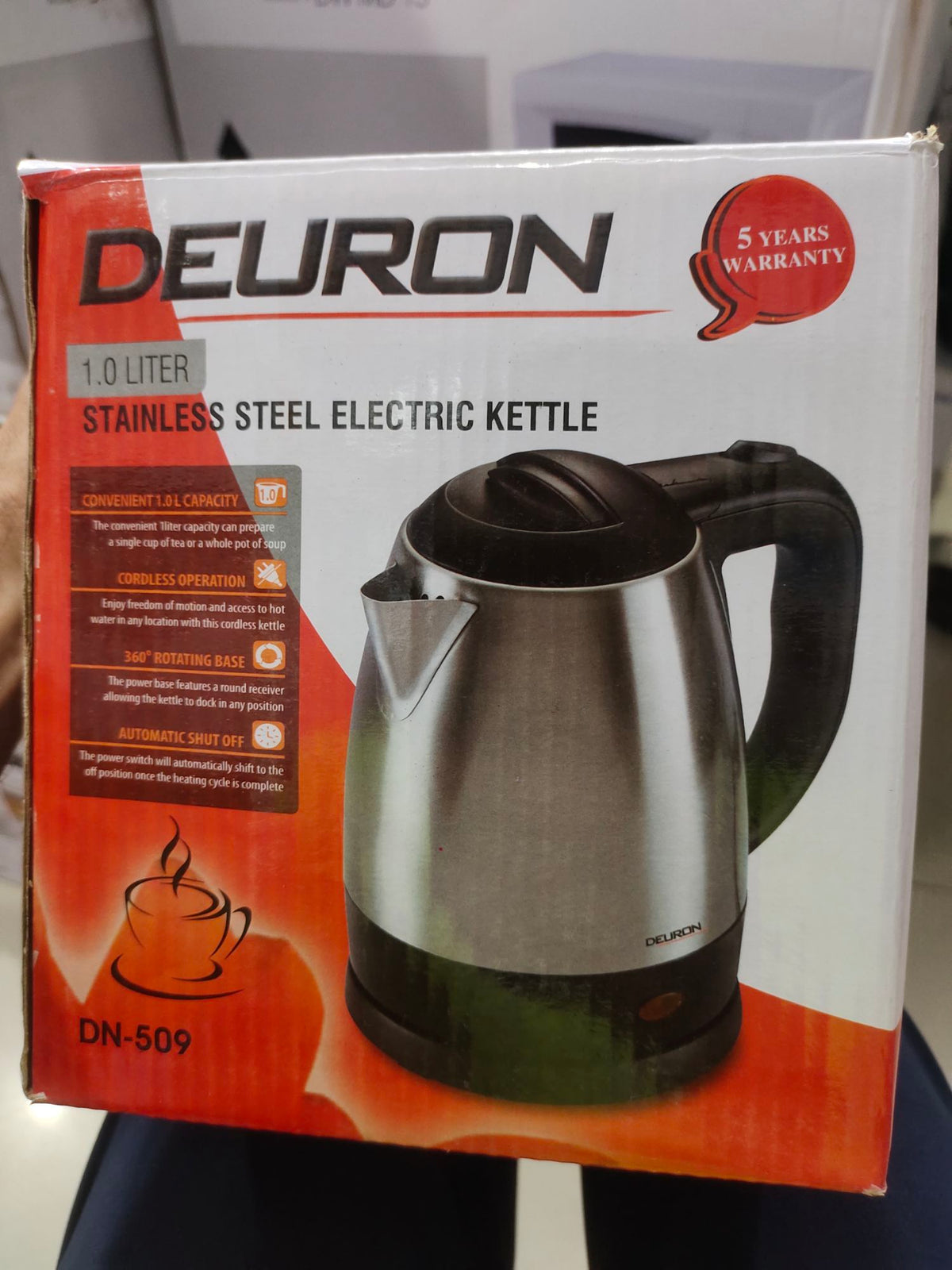 Deuron 509 Electric Kettle – Fast Boiling & Stylish Design