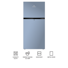 Dawlance Metal Body Refrigerator 9173 Chrome – Black & Copper – 18 cu. ft. – Premium Energy Efficient