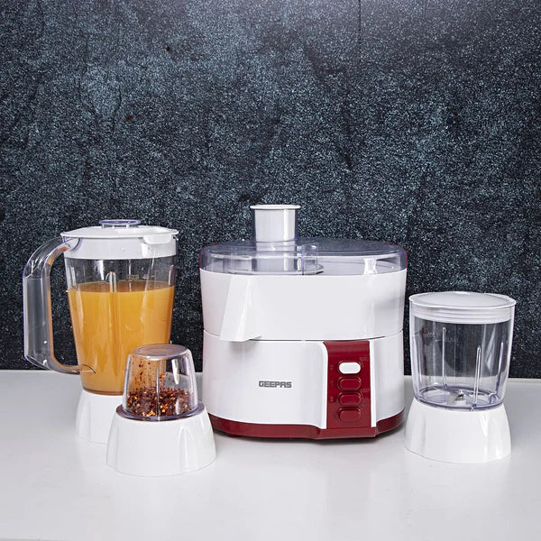 4-in-1 Juicer, Blender, Mill & Mixture –Geepas  Model 9890 with 2-Year Warranty