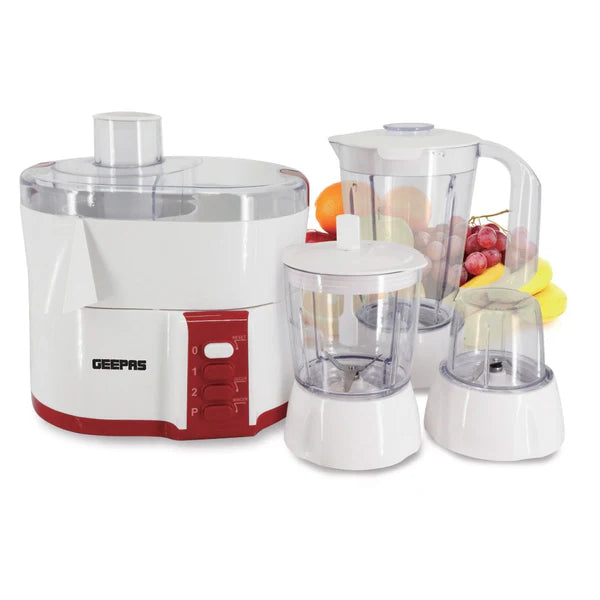 4-in-1 Juicer, Blender, Mill & Mixture –Geepas  Model 9890 with 2-Year Warranty