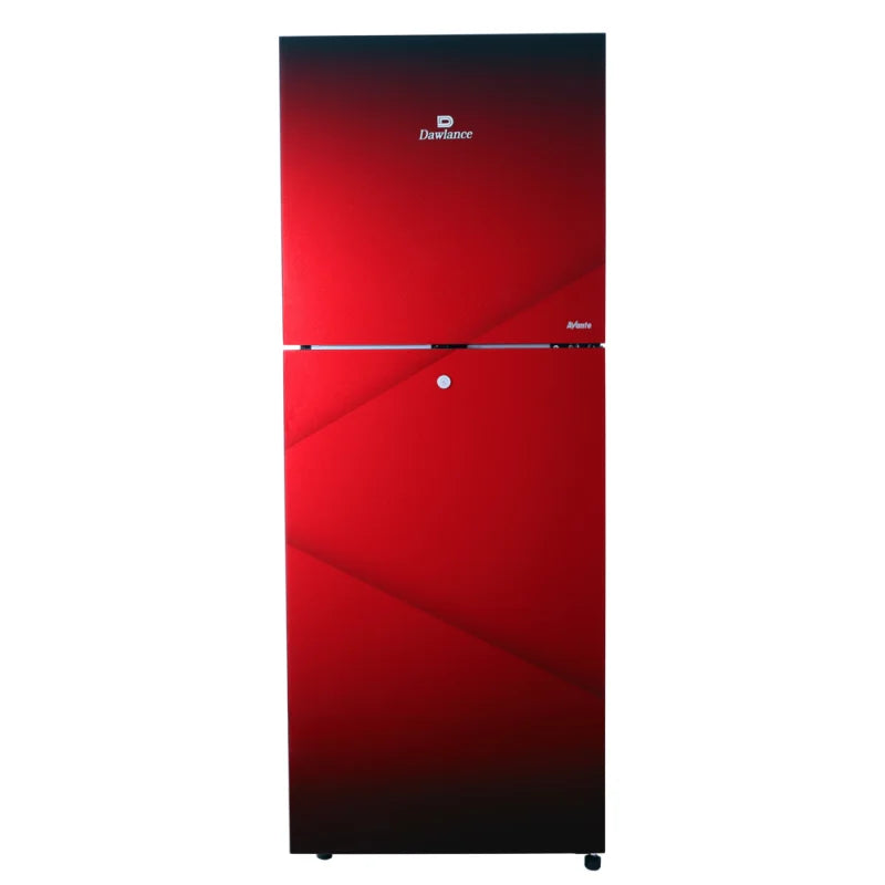 Dawlance 9140 Glass Door Refrigerator – 12 cu. ft. Inverter Refrigerator in Red & Burgundy