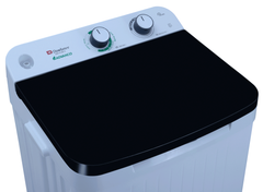 DW 6100 Single Tub Washer with Clear Lid – 220V, Induction Motor, White Plastic Body